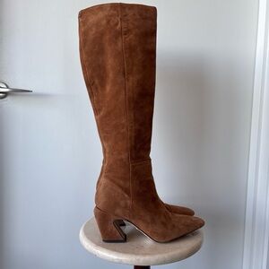 Sam Edelman cognac suede knee-high boots